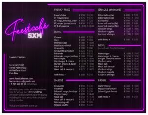 Feestcafe Menu